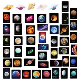 50 Sheets Cosmic Planet Stickers, Space Stickers, Planet Decoration, Kids Stickers, Waterproof Stickers, Space Theme Stickers, Party Stickers, Can Be Used for Computers, Skateboards, Bottles,