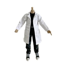 1/12 Action Figure Clothes,Trench Coat for 6" Action Figures,1:12 Scale Miniature Clothing,Doctors' lab Coats (Male's Normal Version)