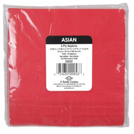 Beistle 53532 servilletas asiáticas para almuerzo, 32 unidades, 16,5 x 16,5 cm, rojo/amarillo/negro