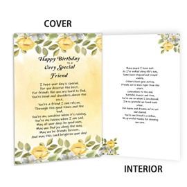 Hongshan Birthday Card for Friend,Unique Friends Birthday Cards,Funny Card for Women Sister, Happy Bday Gifts for Bestie,Friendship Cards