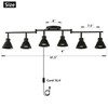 Black Dimmable 6 Light Plug in Ceiling Light Fixture,Modern Plug