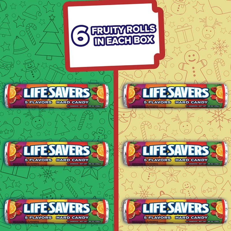 LIFE SAVERS FIVE FLAVOR HARD CANDY CHRISTMAS 6.84 Ounce