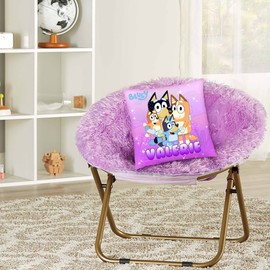 Blue Dog Pillow with Name - 16in insert included -Blue (Purple)