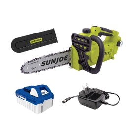 Sun Joe 24V-10CS 24-Volt iON+ 10-Inch Cordless Chain Saw, Kit (w/ 4.0-Ah Battery + Charger)