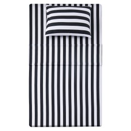 Best Season Stripe Sheet Set-3 Piece Super Soft Microfiber Bedding-Deep Pocket, Stain, Fade & Wrinkle Resistant(Twin Size,Black&White)