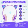 AXFEE Bluetooth Kids Headphones, LED Light Up Cat Ear Wired/Wireless