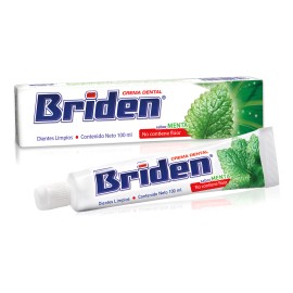 Crema Dental Briden Sin Flúor Sabor Menta 100 Ml
