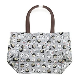 Watanabe maruko meets miffy jacquard tote bag maruko meets miffy, gray, H 9.4 x W 13.0 x D 4.7 inches (24 x 33 x 12 cm)