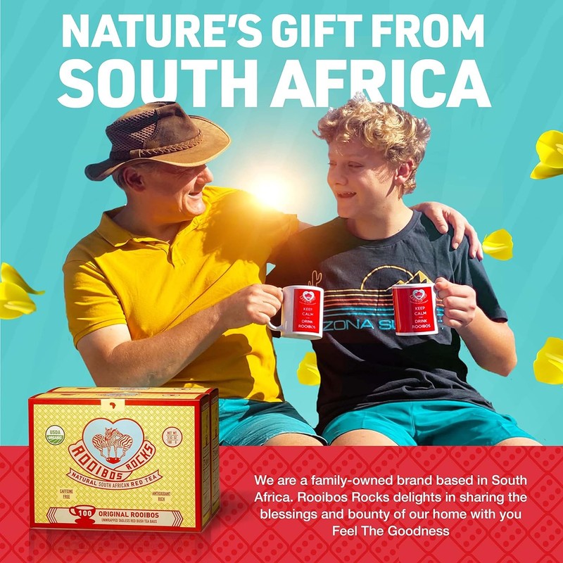 Caffeine Free Tea Organic Rooibos Tea Bags 200 - Naturally
