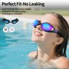 Priksia Swimming Goggles-2 Pack Goggles Swimming Adult with Nose Clip