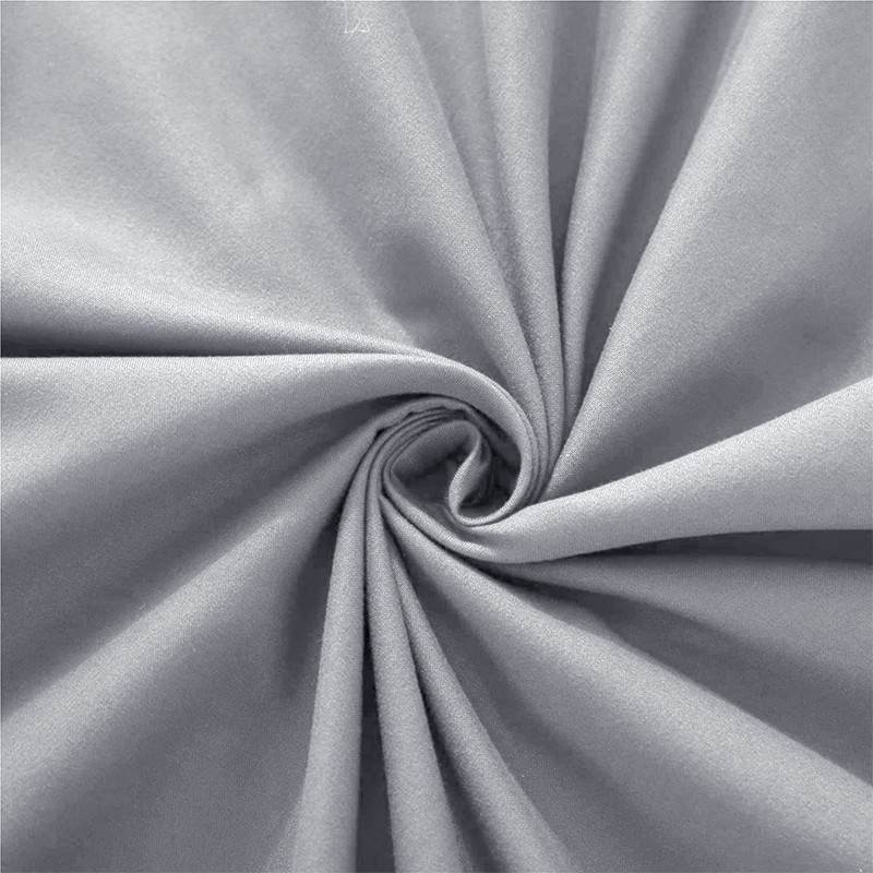 Hafaa Silver Pillowcases 2 Pack Brushed Microfiber Plain Pillow Cases