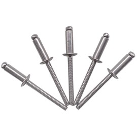 (Pack of 100) Stainless Steel Blind Rivets 4.8 x 14 mm Dome Head Pop Rivets DIN 7337 A2 Rivet Slot Mandrel (100, 4.8 x 14 mm)