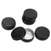 JAPCHET 40 Pcs 30ml Black Aluminum Tin Cans, 1oz Round