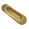 Universal Hardware Oval Pull Finger Recessed Brass Door Handle Recessed