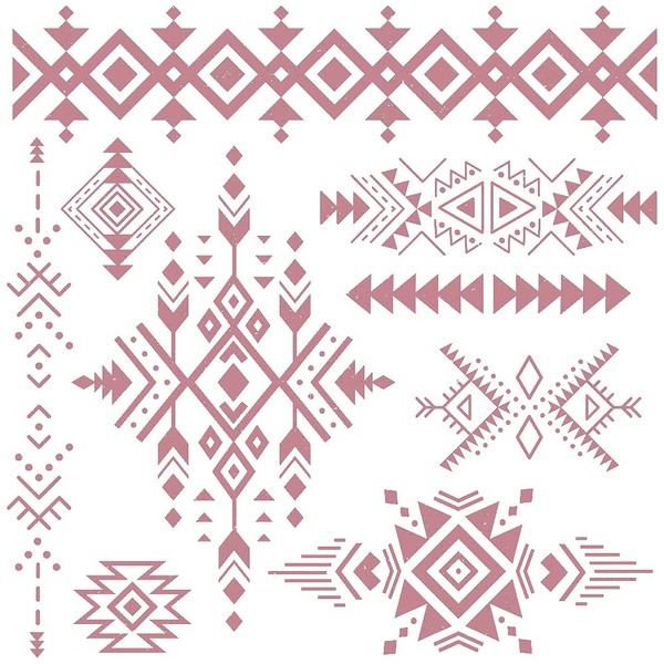Redesign Decor Clear-Cling Stamps - Tribal Prints for Wall Paint