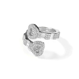 Jacruces Silver Heart Rings for Women Bling Iced Out Rings Cubic Zirconia Ring Men Women Engagement Wedding Promise Ring for Her Hip Hop Jewelry Size 7