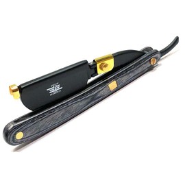 Quality Special Edition Black Wooden Foiling Edge Razor With Gold Features