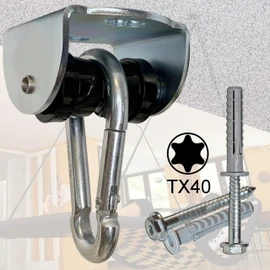 Marathon Roller Joint - Silent Swing Hook and Swing Joint with Ball Bearing for Hanging Chairs, Swings, and Hammocks, Concrete