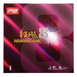 DHS Hurricane 8 Hard Rubber 41° Red 2.1 mm