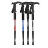 Lightweight 4-stage foldable portable hiking stick T-shaped hiking stick Set of 2 Silver 2p