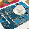Circuit Board Placemats Set of 4, Geek Circuit Board Placemats
