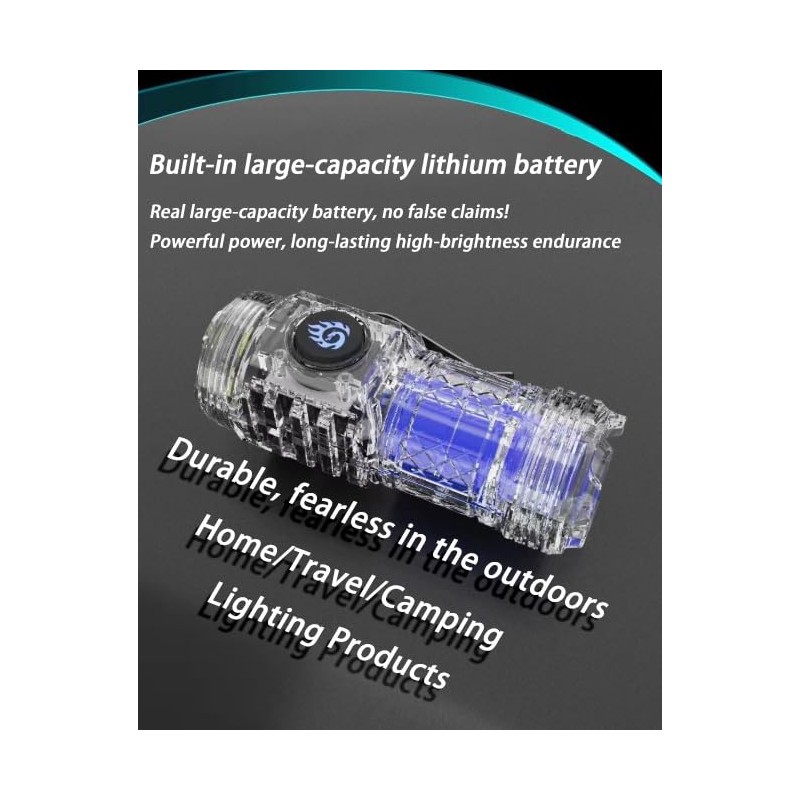 4PCS Three-Eyed Monster Mini Flash Super Power Flashlight, Thumb Flashlight