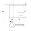 Frame Part for 3-Piece Bands 38.5 mm Steel Sides