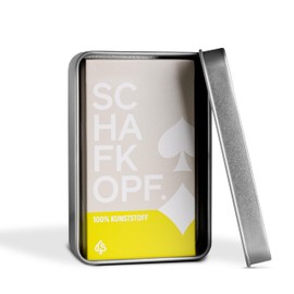 TS Spielkarten Schafkopf Cards Made of 100% Plastic (Plastic +) Bavarian, Waterproof, Quantity Discount Available (Playing Cards + Metal Tin)