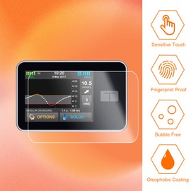 2 Pack Flexible Glass Screen Protector, Compatible with Tandem tSlim X2,Anti-Scratch Anti-Fingerprint Tandem Pump Screen Protector Accessories