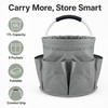 17L Garden Tool Storage Basket for Gardening - Foldable 6-Pocket
