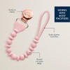 Itzy Ritzy Silicone Pacifier Clip; 100% Food Grade Silicone Pacifier