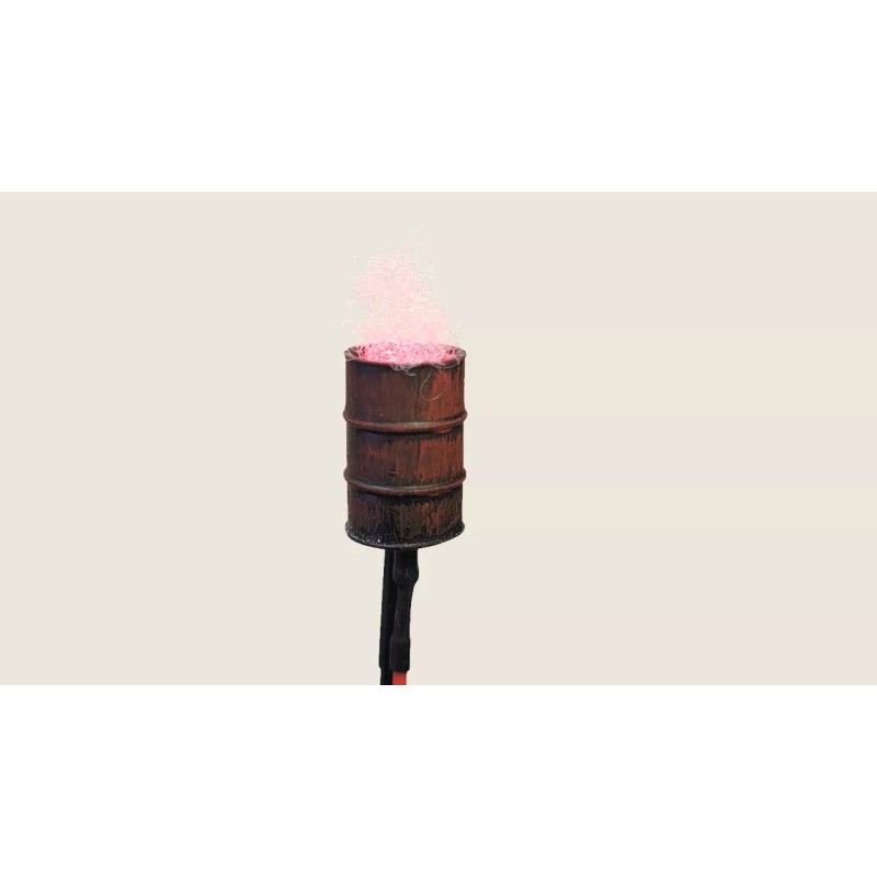 Oasis Palms O-scale 1:48 Oil Drum Burn Barrel with Flickering