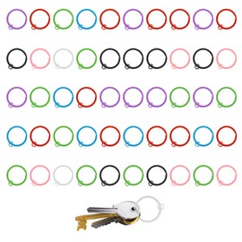NXPWRC 30 Pieces Key Rings, Round Key Rings, Flat Key Rings, Key Retaining Rings, Diy Key Rings, 30Mm Colorful Metal Key Rings