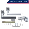 APECS Door Handles Oval Rosette Stainless Steel for Front Door