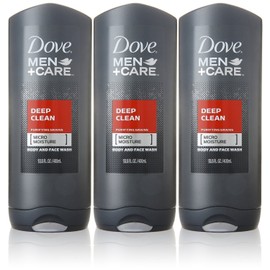 Dove Men+Care Body and Face Wash, Deep Clean, 13.5 Ounce (Pack of 3) | Dove