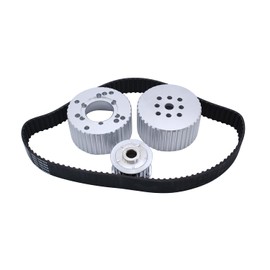 1 Set SHLPDFM Silver Billet Aluminum SBM Gilmer Belt Drive Pulley Kit Fits for Small Block Mopar 318 340 360