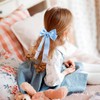 Easter Hair Bows Bunny Hair Clip Blue Silk Bow Hair