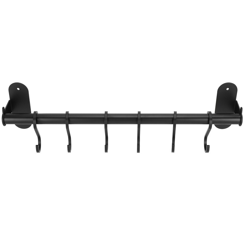 40cm 6 Hooks Pot Lid Hanger Punch WallMounted Storage Holder