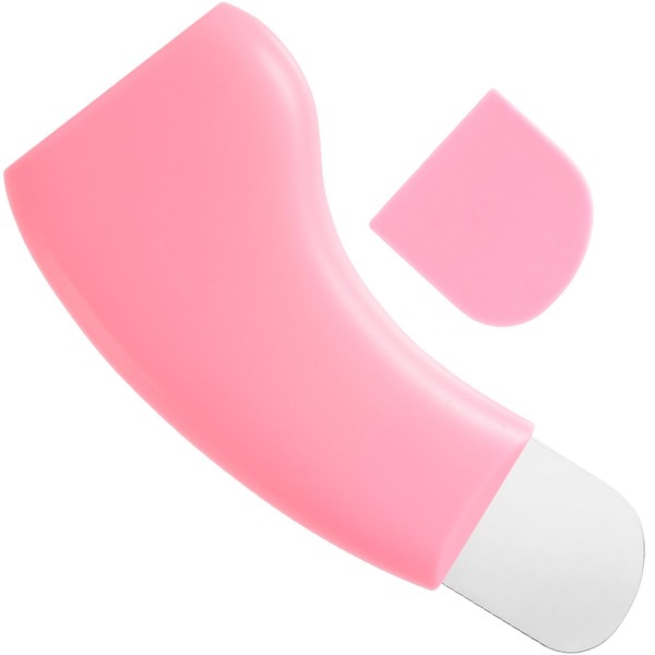 Hzopcw Manual Face Spatula, Metal Facial Scraper with Silicone Lid