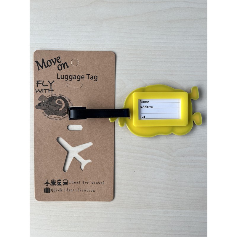OZWOW Cute Yellow Duck Luggage Tag, Travel Bag Identifier, Durable