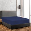 Soroor Bedding & Linen, Microfiber Double Fitted Sheet, Navy Deep