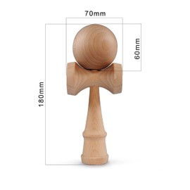 Ganzoo Kendama Beech Wood Original Japanese Traditional Wooden Toy Ball Game Skill Game Gift, black