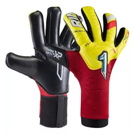 Rinat Nkam Semi Goalkeeper Gloves - Golero Sport (Yellow Red, 4)