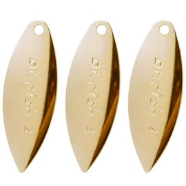 Dr.Fish 30 Pack Fishing Spinner Blades Willow Blade Gold Silver Spinner Lure Making Parts Accessories DIY Spinnerbait Inline Spinner Walleye Rigs Silver #2