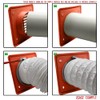 Kair Terracotta Louvred Grille 155mm External Dimension Wall Ducting Air
