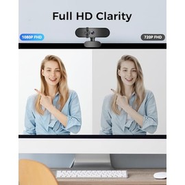 1080P Cámara web con micrófono, Full HD