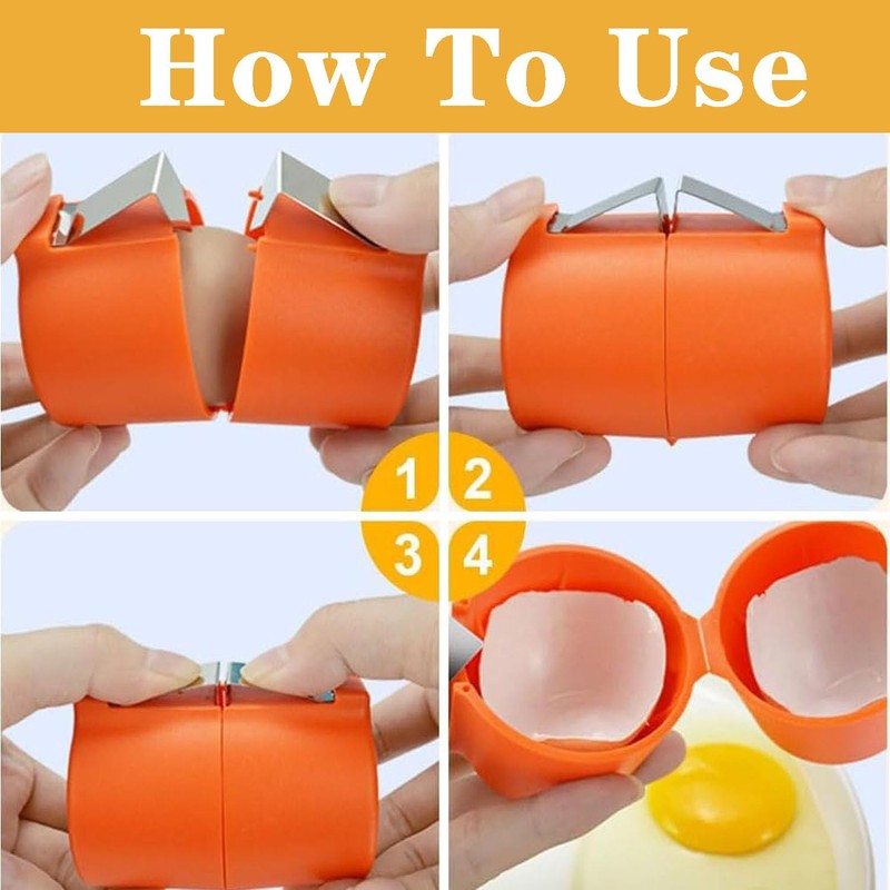 3 Packs Eggshell Remover, Egg Shell Cutter Tool, Egg Cracker