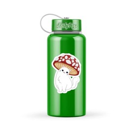 3" vinyl sticker - Mushroom Cat cute kitty cottage core waterbottle laptop scrapbook planner bujo gift waterproof matte
