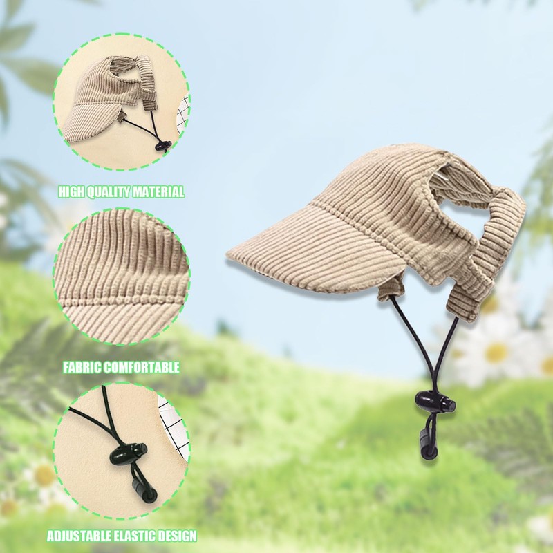 Dog Baseball Cap, Dog Cat Summer Beach Visor Hat with