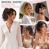 Curly Ponytail Extension, Drawstring Ponytail Hair Extension with 2 Clips,